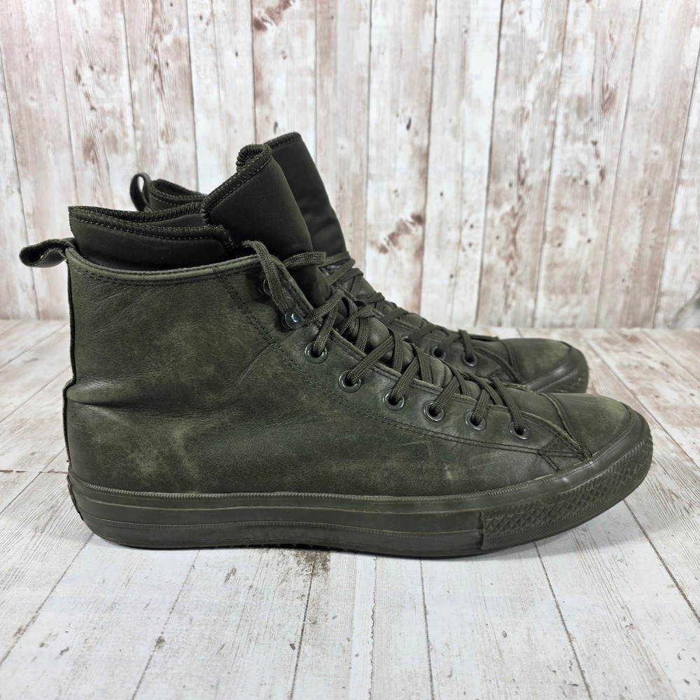Converse Chuck Taylor All Star High Top Leather Olive Green Mens 11 162501C